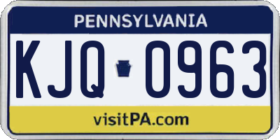 PA license plate KJQ0963