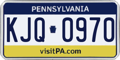 PA license plate KJQ0970
