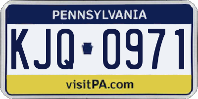 PA license plate KJQ0971
