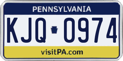 PA license plate KJQ0974
