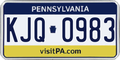 PA license plate KJQ0983