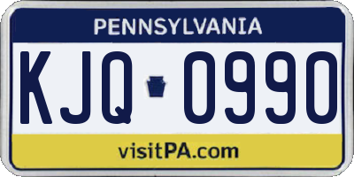 PA license plate KJQ0990