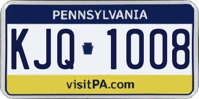 PA license plate KJQ1008