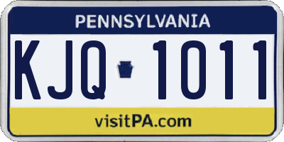 PA license plate KJQ1011