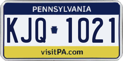 PA license plate KJQ1021