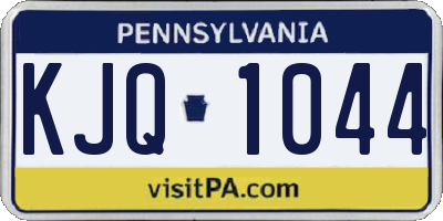 PA license plate KJQ1044
