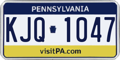 PA license plate KJQ1047