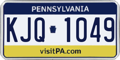 PA license plate KJQ1049