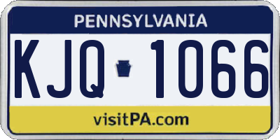 PA license plate KJQ1066