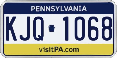 PA license plate KJQ1068