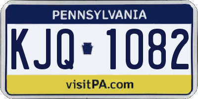 PA license plate KJQ1082