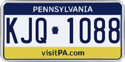 PA license plate KJQ1088