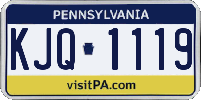 PA license plate KJQ1119