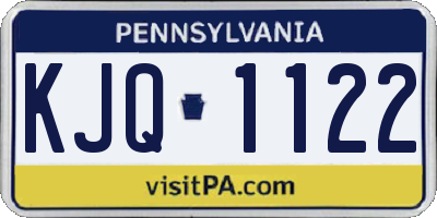 PA license plate KJQ1122
