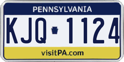 PA license plate KJQ1124