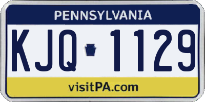 PA license plate KJQ1129