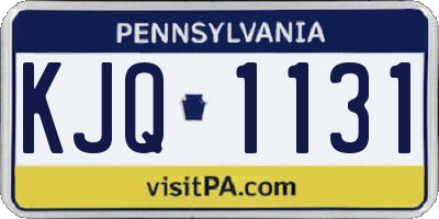 PA license plate KJQ1131