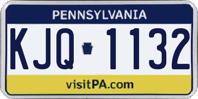 PA license plate KJQ1132
