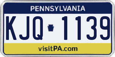 PA license plate KJQ1139