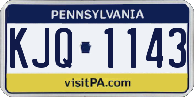 PA license plate KJQ1143