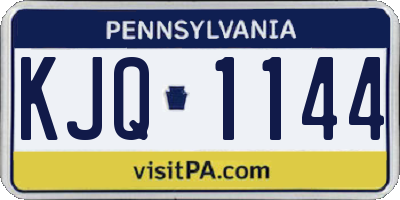 PA license plate KJQ1144