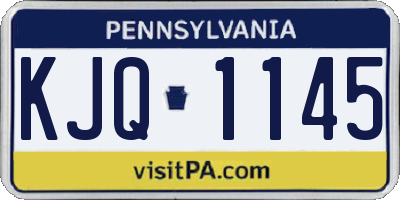 PA license plate KJQ1145