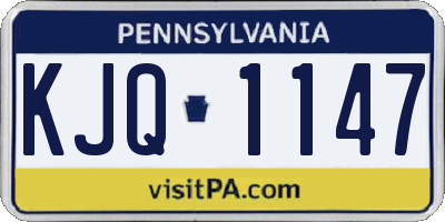PA license plate KJQ1147
