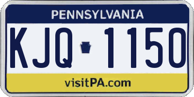 PA license plate KJQ1150