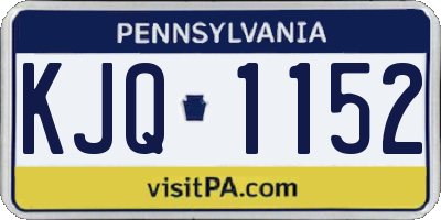 PA license plate KJQ1152