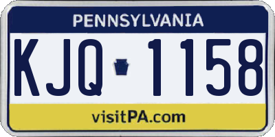 PA license plate KJQ1158