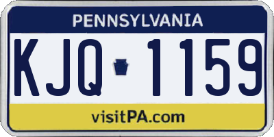 PA license plate KJQ1159