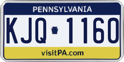 PA license plate KJQ1160