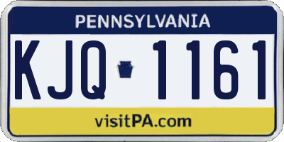 PA license plate KJQ1161