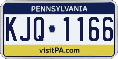 PA license plate KJQ1166