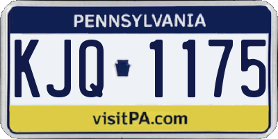 PA license plate KJQ1175