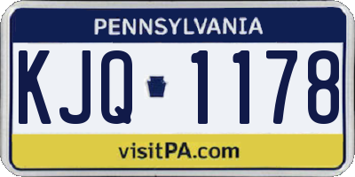 PA license plate KJQ1178