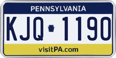 PA license plate KJQ1190