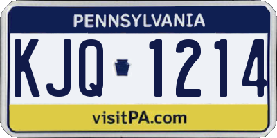 PA license plate KJQ1214
