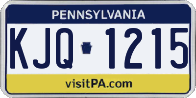 PA license plate KJQ1215