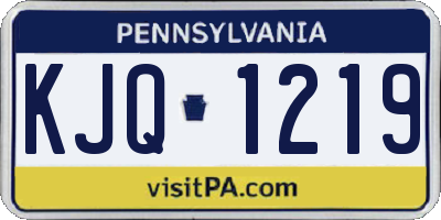 PA license plate KJQ1219