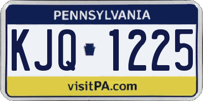 PA license plate KJQ1225