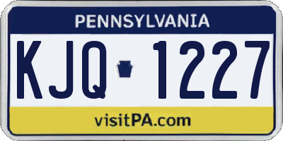 PA license plate KJQ1227