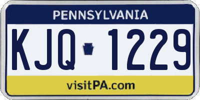PA license plate KJQ1229
