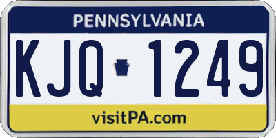 PA license plate KJQ1249