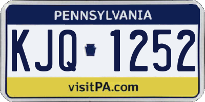 PA license plate KJQ1252