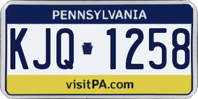 PA license plate KJQ1258