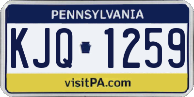 PA license plate KJQ1259