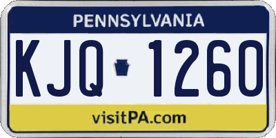 PA license plate KJQ1260
