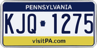 PA license plate KJQ1275