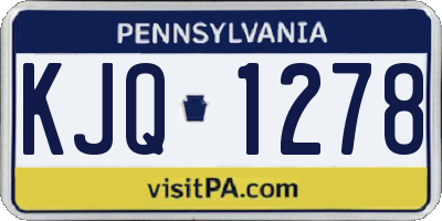 PA license plate KJQ1278